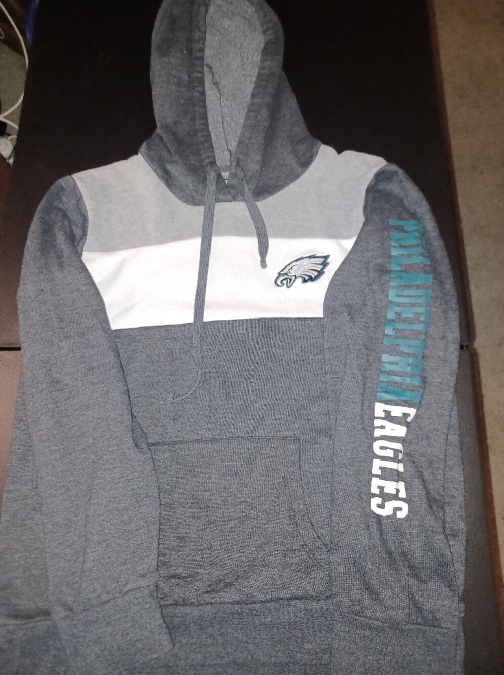 Philadelphia Eagles Womans Hoodie Size Large Gray And Multi Colors Lg